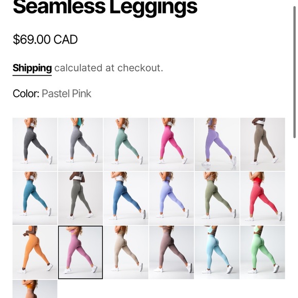 Quality Pastel Pink NVGTN Leggings - Picture 3 of 4